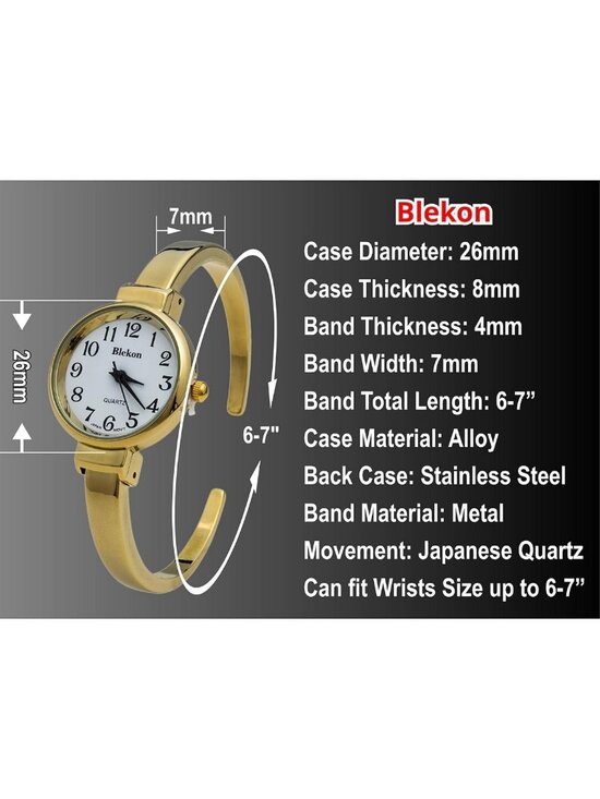 Delicate 26mm Quartz Women\'s Metal Cuff Bangle Watch - Stylish & Elegant main image 5